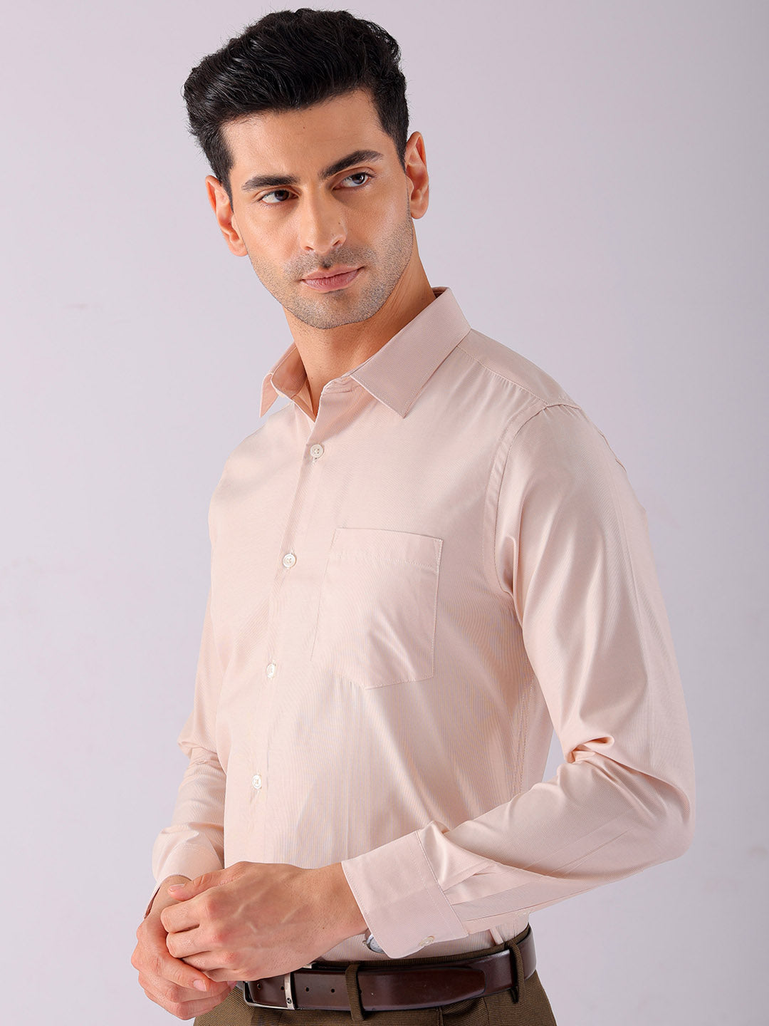 Shop Men's Striped Slim Fit Formal Shirt Online.