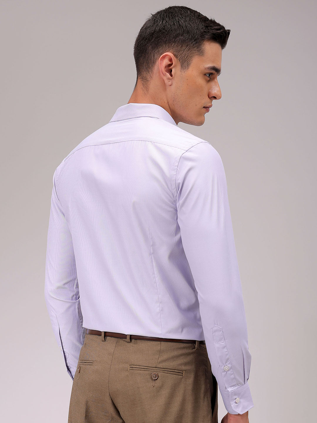 Men's Slim Fit Striped Formal Shirt