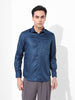 Men's Blue Slim Fit Striped Formal Shirt