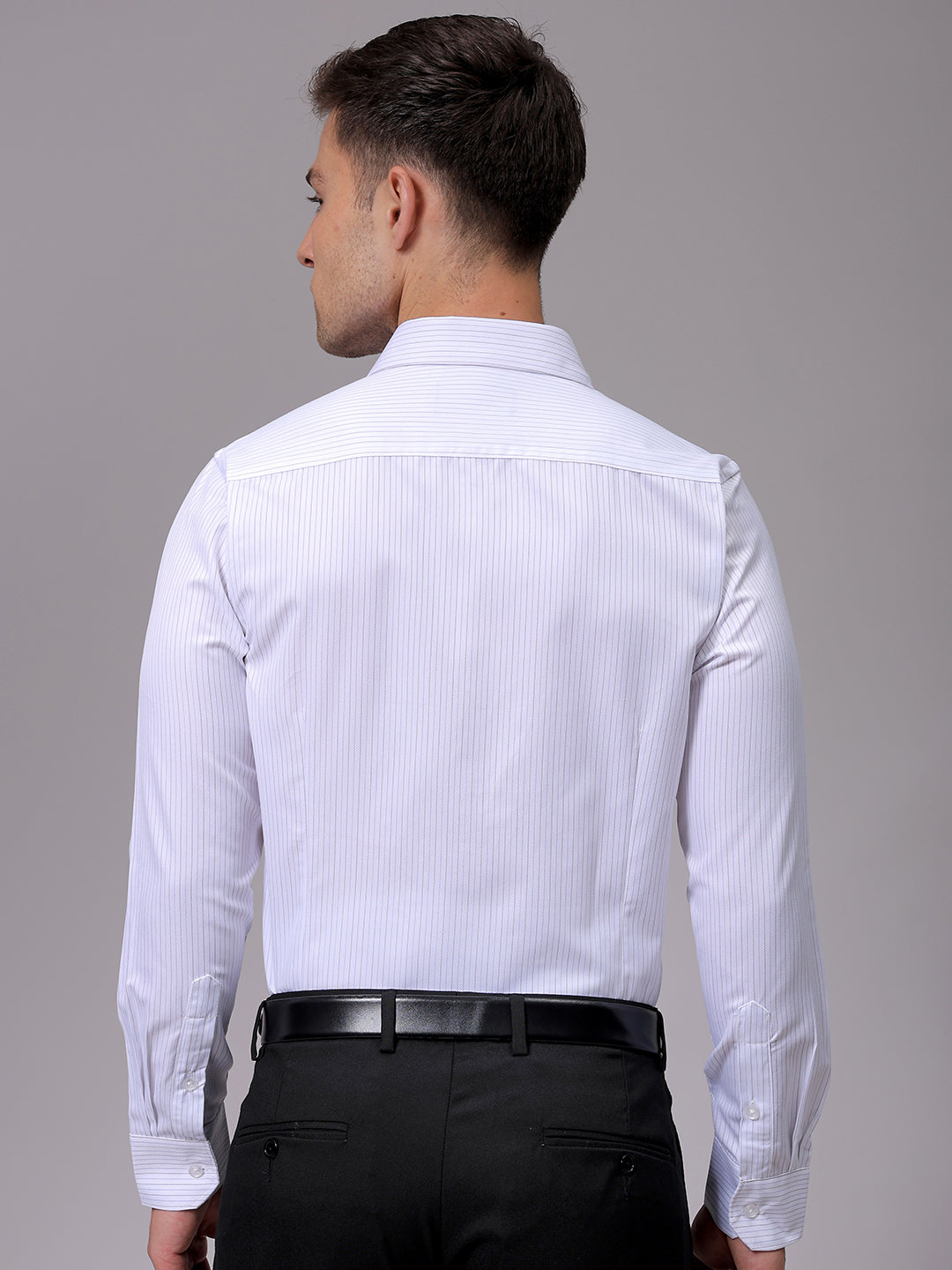 Men's Slim Fit Striped Formal Shirt