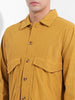 Men's Khaki Boxy Fit Solid Street Shirt