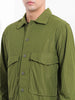 Men's Olive Boxy Fit Solid Street Shirt