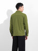 Men's Olive Boxy Fit Solid Street Shirt