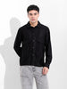 Men's Black Boxy Fit Solid Street Shirt