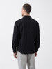 Men's Black Relaxed Fit Solid Resort Wear Shirt