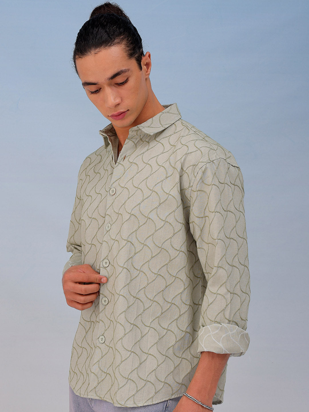 Shop Men's Textured Relaxed Fit Shirt Online.