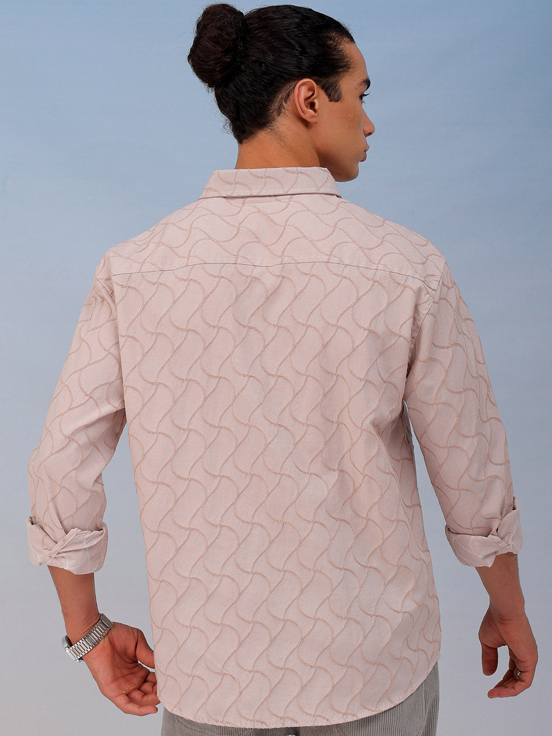 Shop Men's Textured Relaxed Fit Shirt Online.