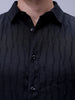 Men's Black Relaxed Fit Solid Resort Wear Shirt