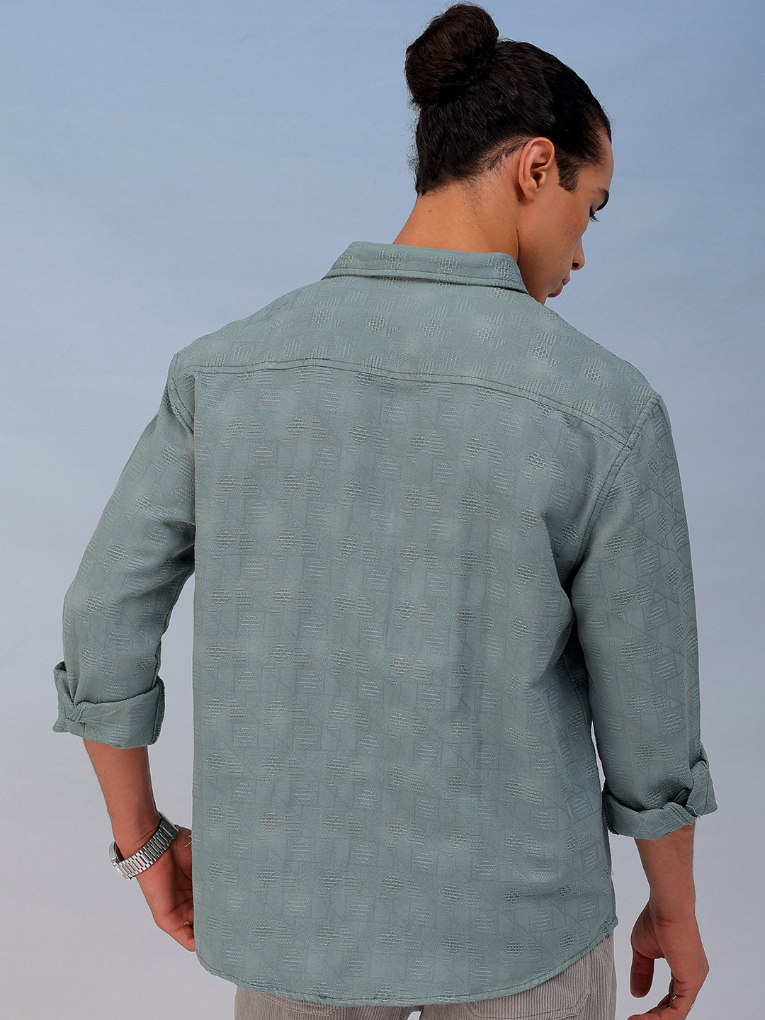 Shop Men's Textured Relaxed Fit Shirt Online.