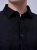 Men's Black Relaxed Fit Solid Resort Wear Shirt