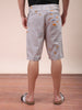 Men's Purple Relaxed Fit Face Print Shorts