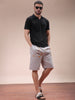Men's Purple Relaxed Fit Face Print Shorts