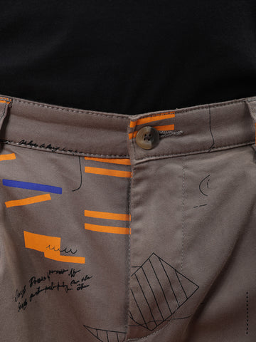 Men's Vetiver Relaxed Fit Printed Casual Shorts