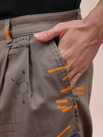 Men's Vetiver Relaxed Fit Printed Casual Shorts