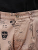 Men's Oxford Tan Relaxed Fit Printed Casual Shorts