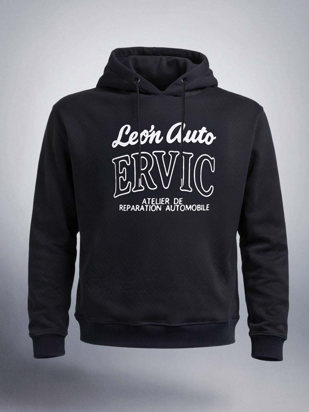 Men's Black Boxy Fit Printed Casual Sweatshirt