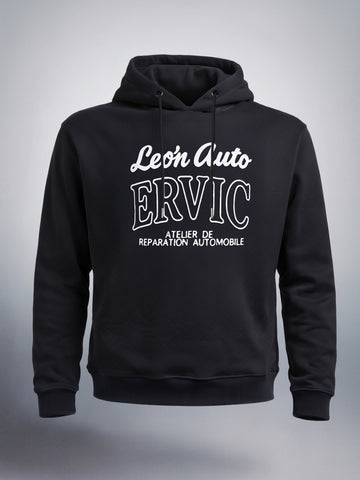 Men's Black Boxy Fit Printed Casual Sweatshirt