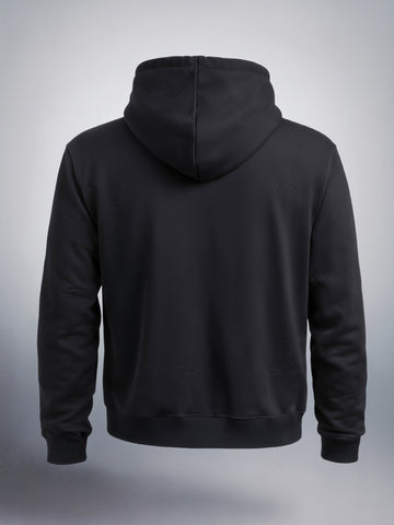 Men's Black Boxy Fit Printed Casual Sweatshirt