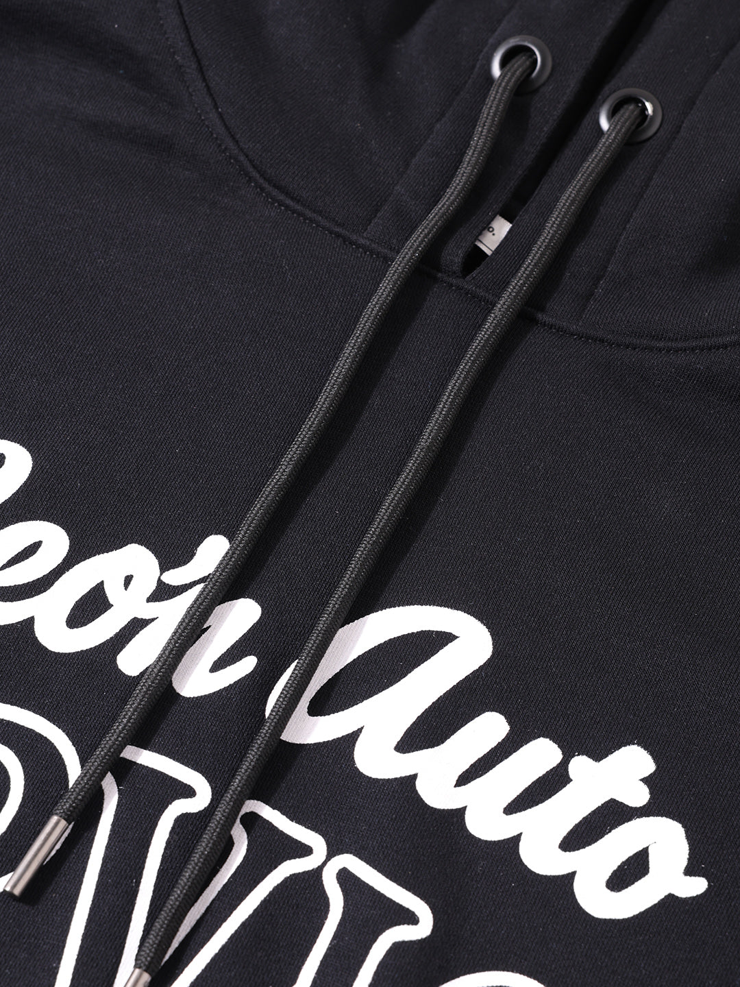 Men's Black Boxy Fit Printed Casual Sweatshirt