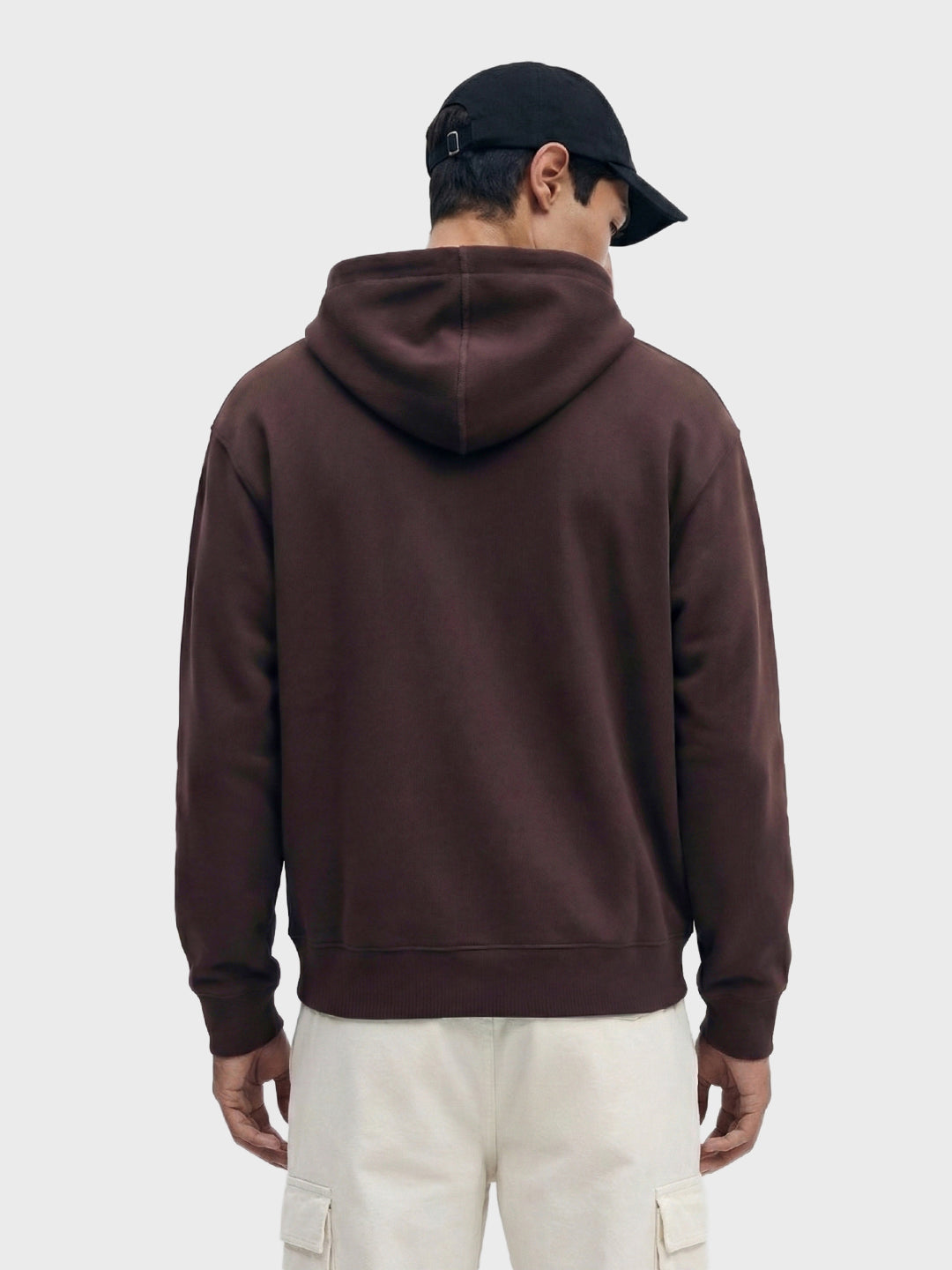 Men's Brown Boxy Fit Printed Casual Sweatshirt