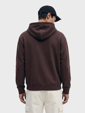Men's Brown Boxy Fit Printed Casual Sweatshirt