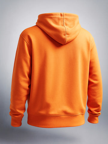 Men's Rust Relaxed Fit Embroided Casual Sweatshirt