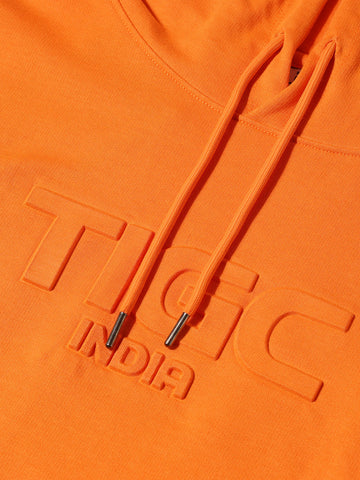 Men's Rust Relaxed Fit Embroided Casual Sweatshirt