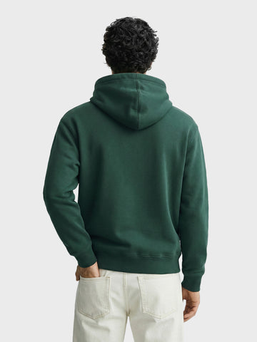Men's Green Relaxed Fit Embroided Casual Sweatshirt