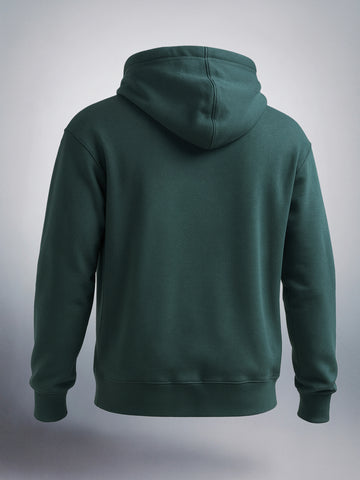 Men's Green Relaxed Fit Embroided Casual Sweatshirt