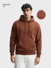Men's Brown Relaxed Fit Embroided Casual Sweatshirt
