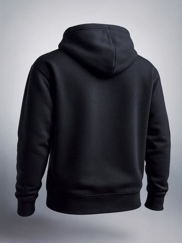 Men's Black Oversized Fit Printed Street Sweatshirt