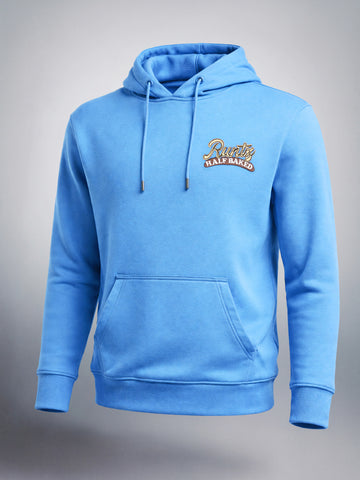 Men's Blue Relaxed Fit Graphic Printed Casual Sweatshirt