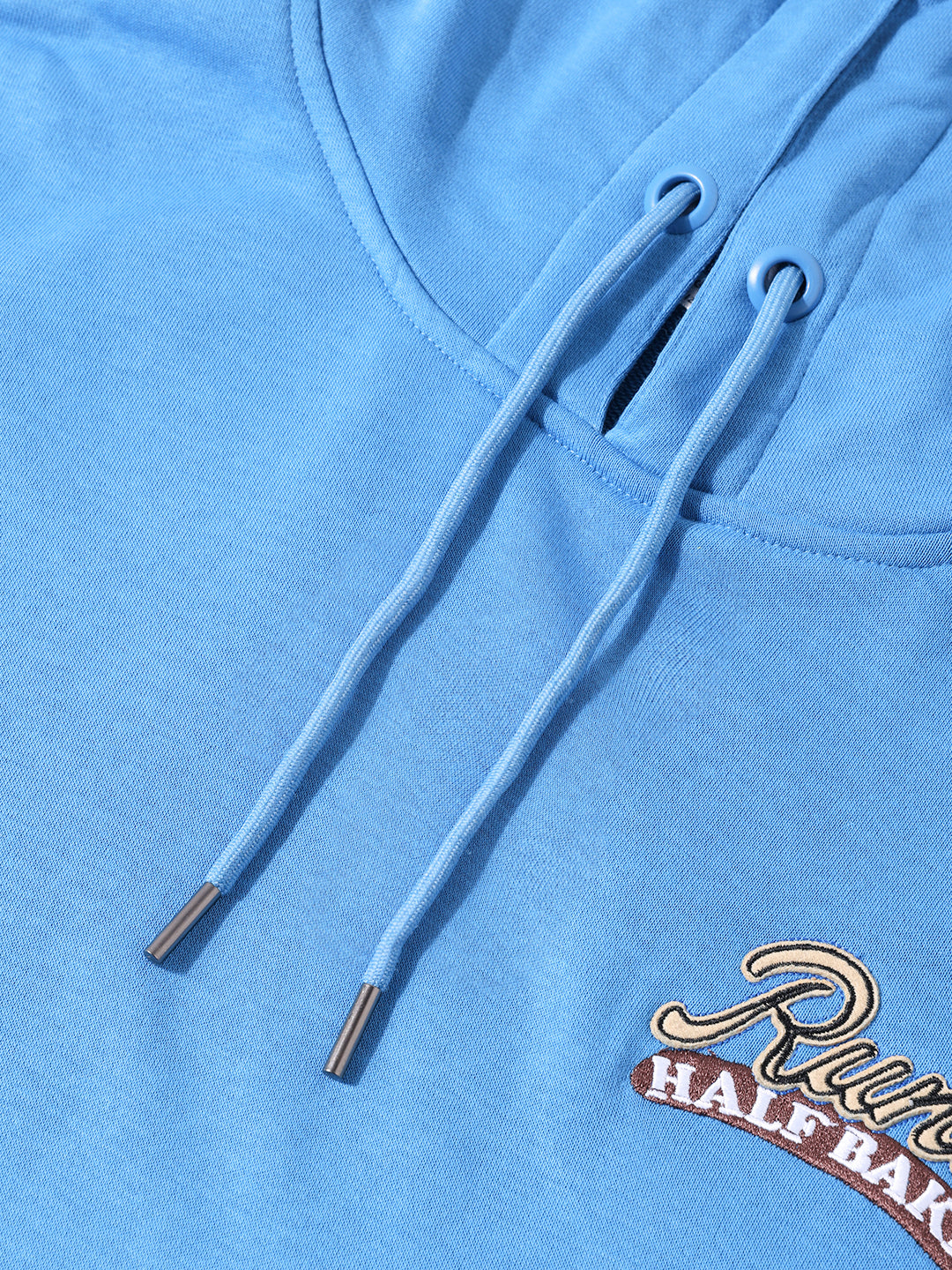 Men's Blue Relaxed Fit Graphic Printed Casual Sweatshirt