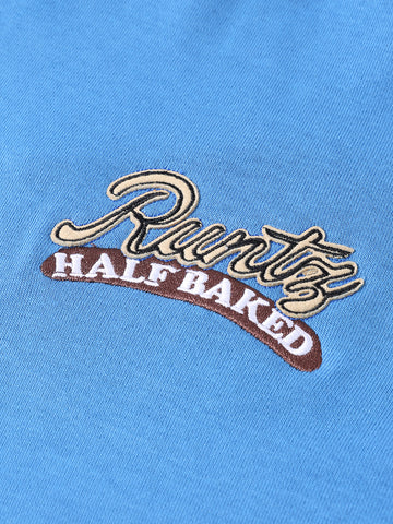 Men's Blue Relaxed Fit Graphic Printed Casual Sweatshirt