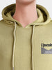 Men's Olive Boxy Fit Graphic Printed Casual Sweatshirt