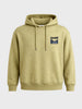 Men's Olive Boxy Fit Graphic Printed Casual Sweatshirt
