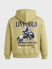 Men's Olive Boxy Fit Graphic Printed Casual Sweatshirt