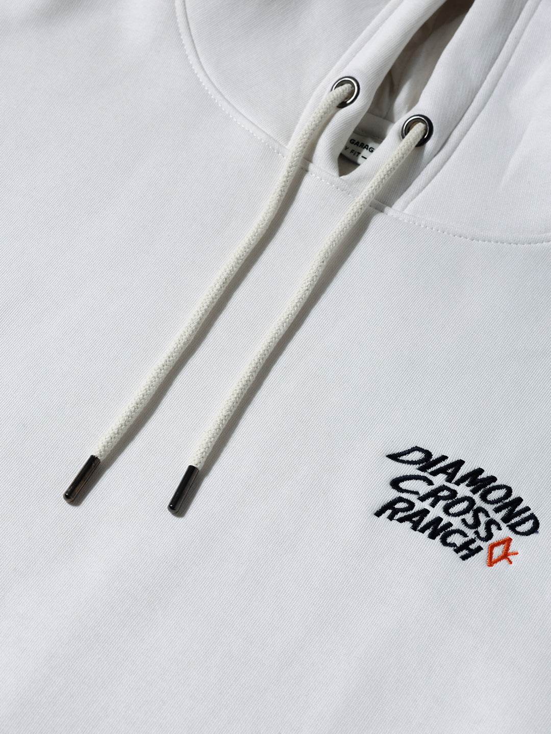 Men's White Boxy Fit Graphic Printed Casual Sweatshirt