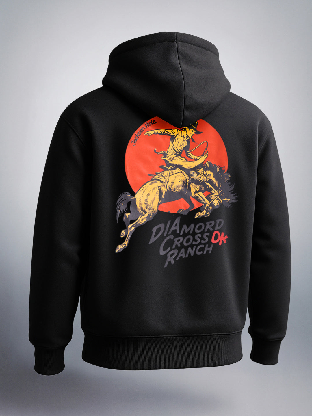 Men's Black Boxy Fit Graphic Printed Casual Sweatshirt