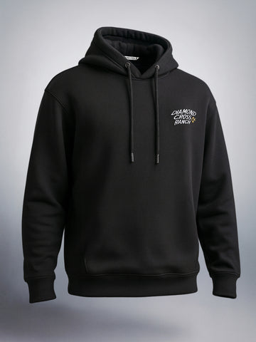 Men's Black Boxy Fit Graphic Printed Casual Sweatshirt