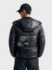 Men's Black Relaxed Fit Solid Casual Jacket