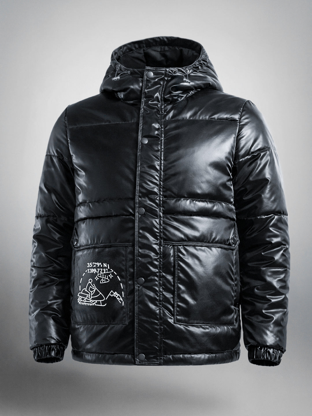 Men's Black Relaxed Fit Solid Casual Jacket