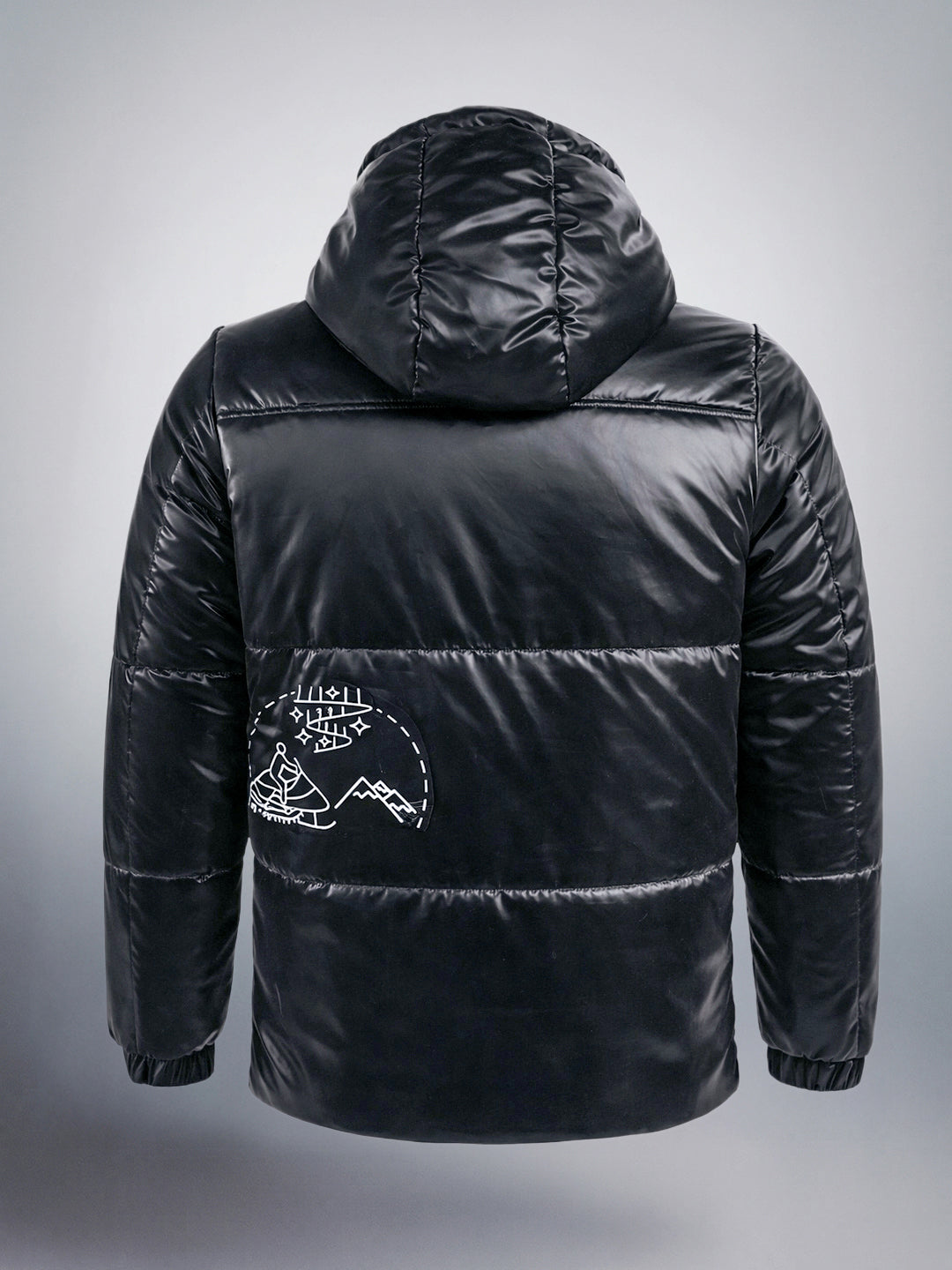 Men's Black Relaxed Fit Solid Casual Jacket