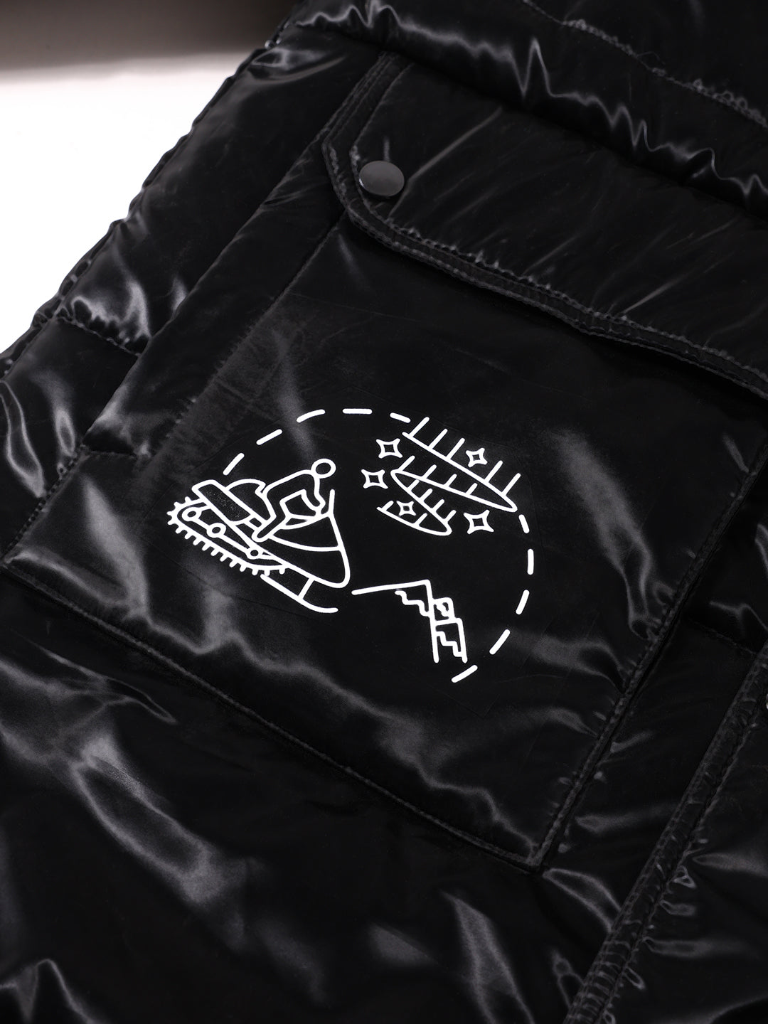 Men's Black Relaxed Fit Solid Casual Jacket