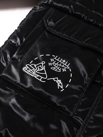 Men's Black Relaxed Fit Solid Casual Jacket