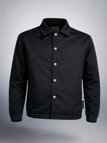 Men's Black Regular Fit Solid Casual Jacket