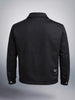 Men's Black Regular Fit Solid Casual Jacket