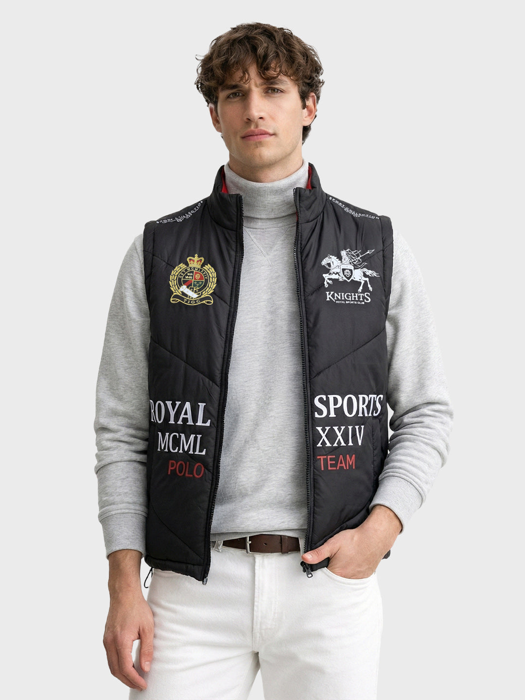 Men's Black Regular Fit Printed Casual Jacket