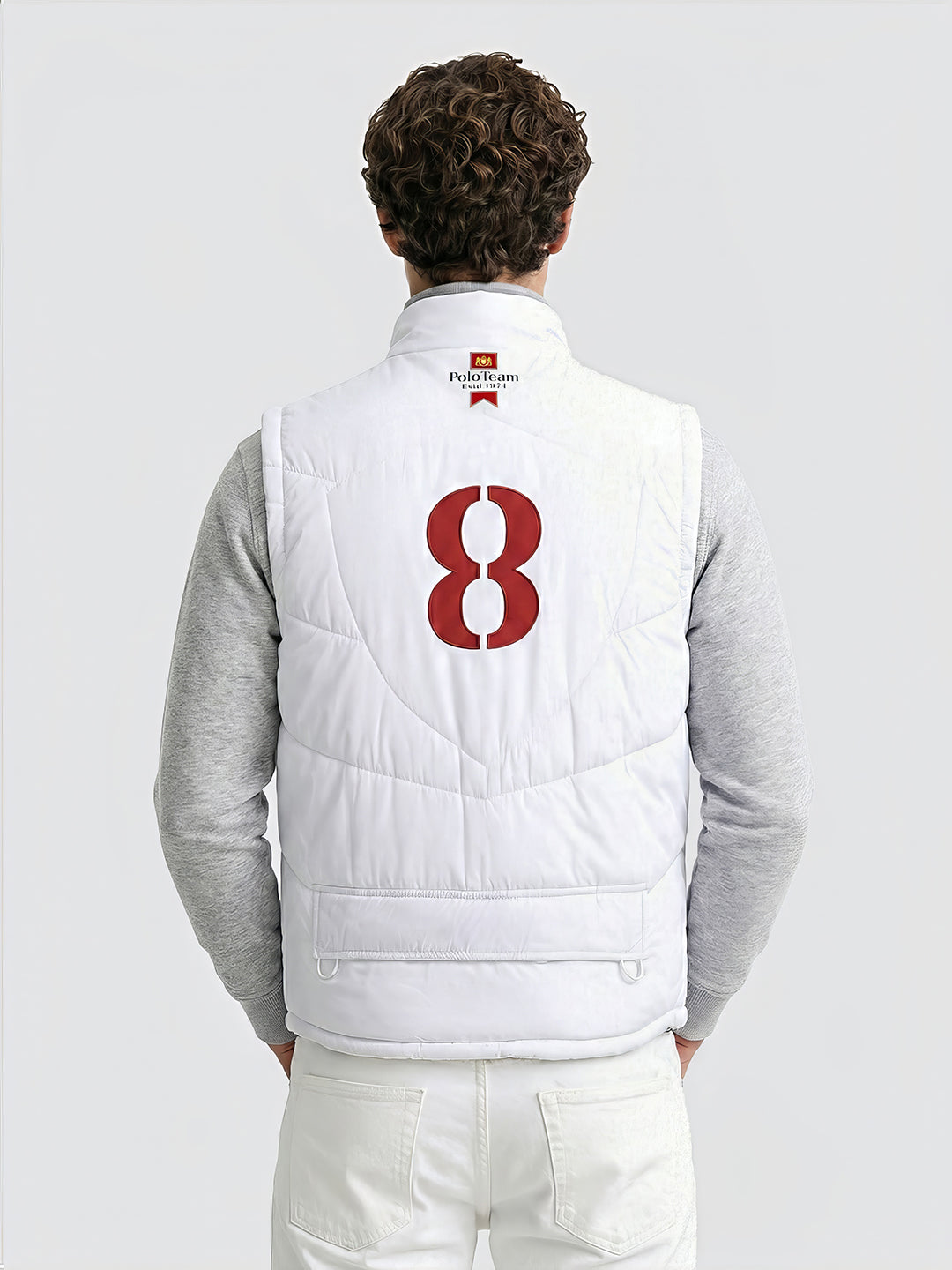 Men's White Regular Fit Printed Casual Jacket