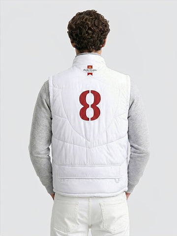 Men's White Regular Fit Printed Casual Biker Jacket